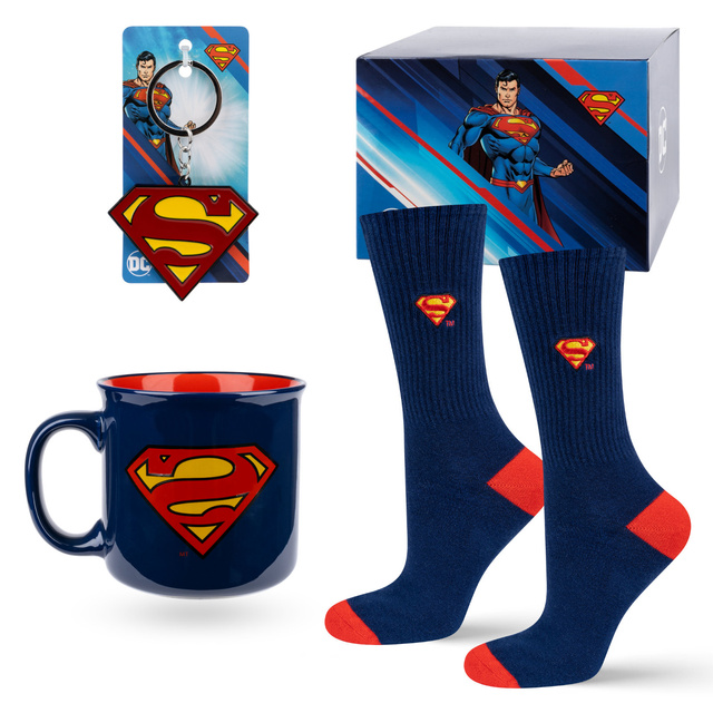 Zestaw Skarpetki Superman + Kubek + Brelok