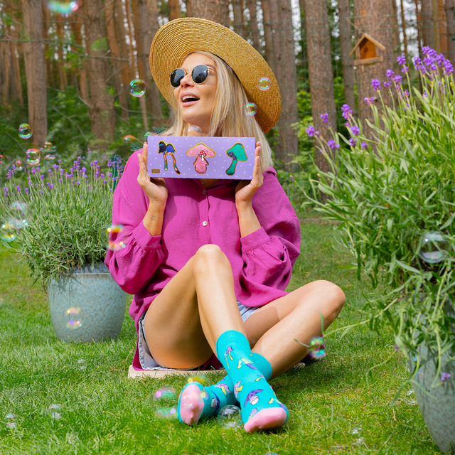 Skarpetki Grzybki 3-pak