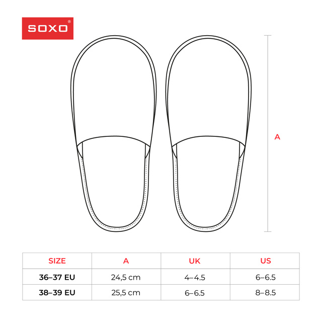 Slippers for Grandma SOXO in a gift box with funny Polish inscriptions 