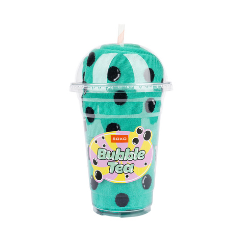 Skarpetki męskie damskie Soxo turkusowe Bubble Tea - 2 Pary