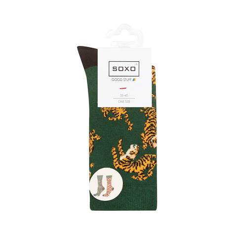 Set of 4x Colorful SOXO women's socks mismatched funny gift