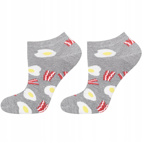 Set of 2x Colorful SOXO GOOD STUFF men's socks funny pizza