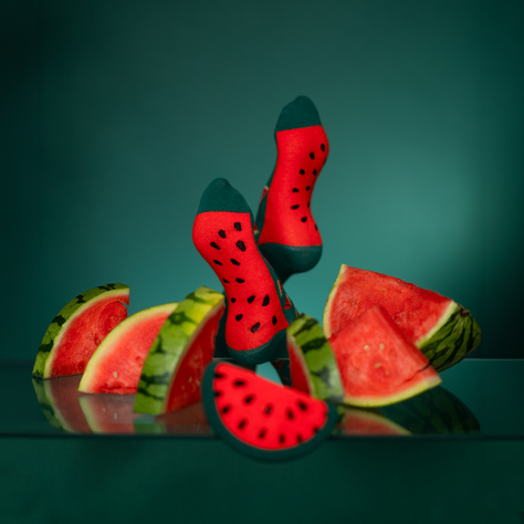 Women's SOXO Socks | Watermelon in a box | A fun gift idea | A fun gift idea | A fun gift.