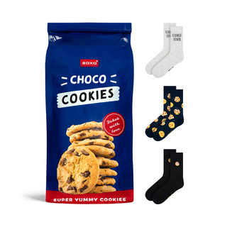 Set of 3x SOXO men's women's cake socks in a pack
