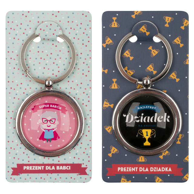 A set of a keychain for Grandpa and a keychain for Grandma | gift for Grandma and Grandpa's Day