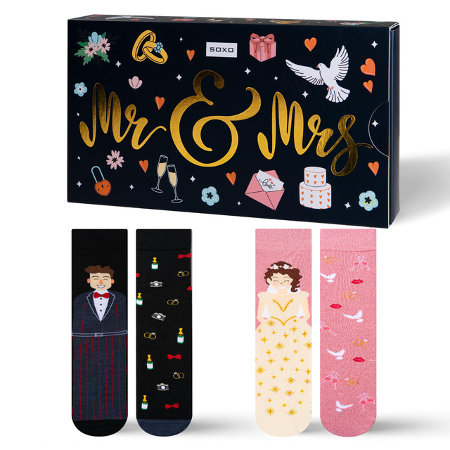 Wedding Husband and Wife Socks 2-Pack