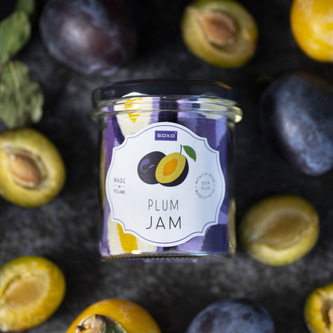 Skarpetki damskie SOXO plum jam w słoiku 