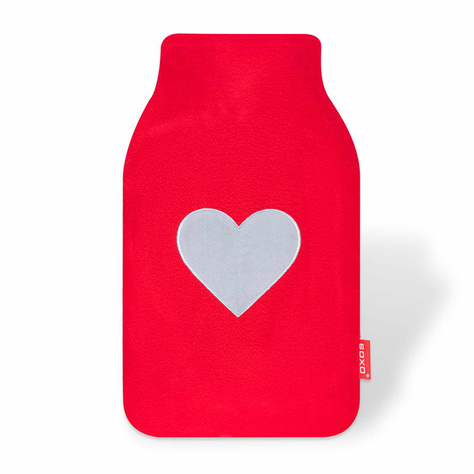 Red hot water bottle SOXO heater - gift for Valentine's Day