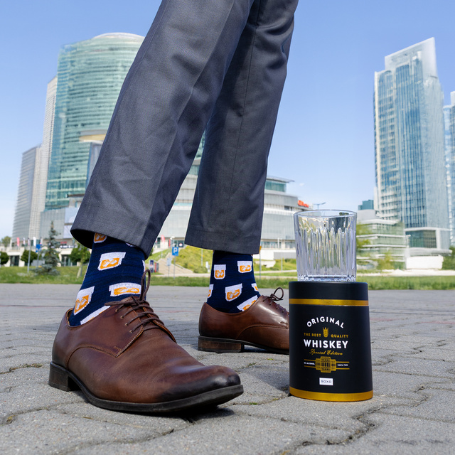 Gift Set Whiskey Socks in a Tube + Glass