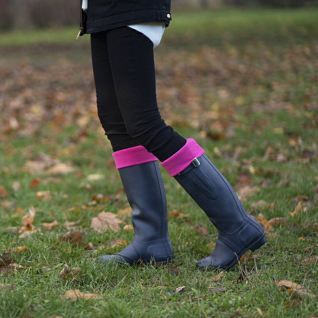 Pink high women's socks SOXO to wellingtons