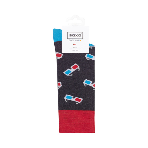 Men's colorful SOXO GOOD STUFF socks cotton cinema