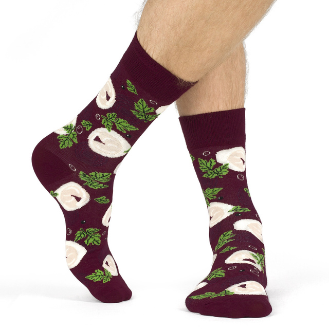 Men's Socks | Women's SOXO GOOD STUFF Borscht with dumplings in a jar funny colorful gift idea for Him | for Her Unisexy