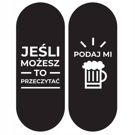 Skarpetki długie męskie czarne SOXO z napisami bawełniane zabawne 