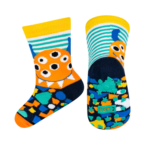 Set of 3x Colorful SOXO monsters children's socks