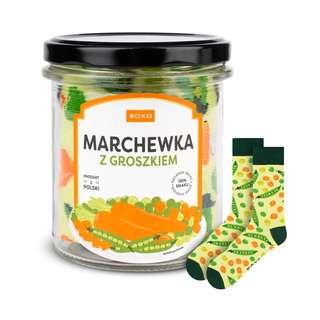 Carrot and Peas Socks in a Jar
