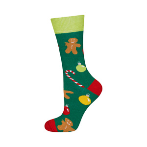 Funny Christmas socks SOXO GOOD STUFF for men with christmas decorations