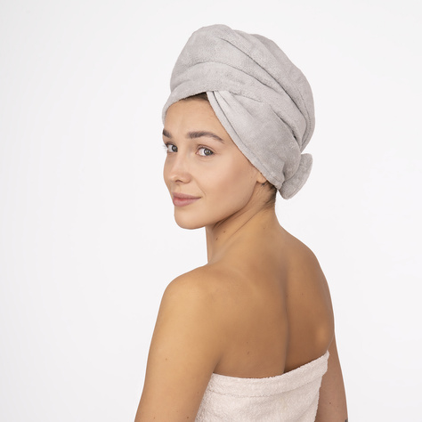  MOMO WAY gray bath turban | towel