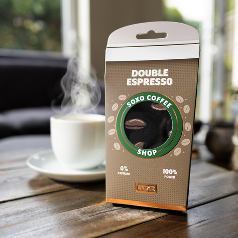 Skarpetki damskie Soxo kawa espresso