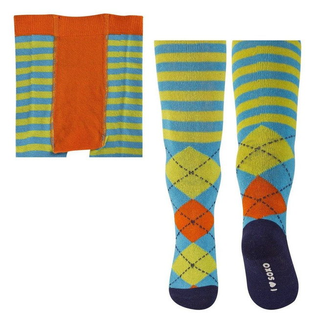 SOXO Infant tights with ABS - geometric patterns