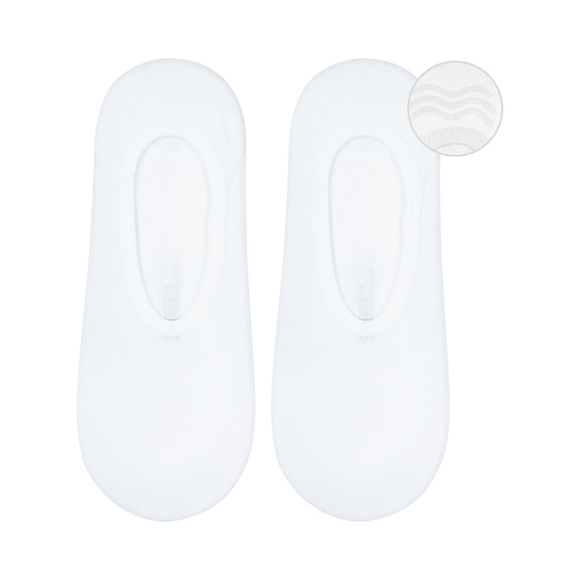 Zestaw 6x Stopki męskie białe SOXO z silikonem bawełniane