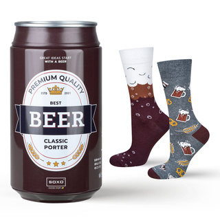 Beer Socks in a Can Classic Porter