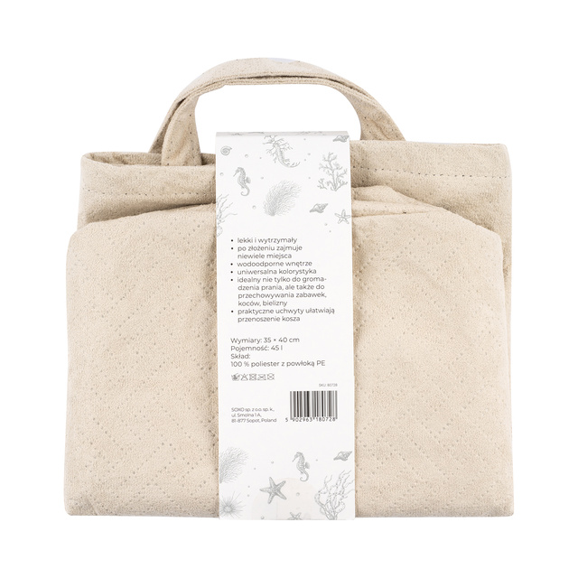 Momo Way folding laundry basket beige