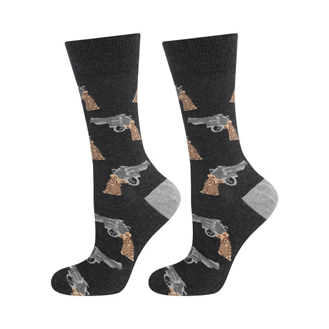 Men's funny socks SOXO GOOD STUFF revolvers