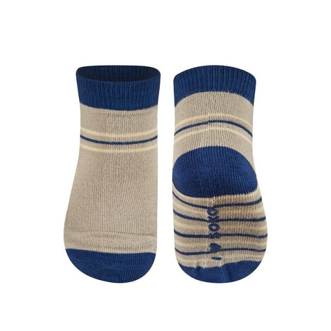 Beige baby SOXO socks with striped modal