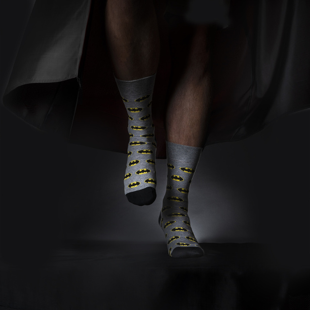 Batman and Superman Socks 2-Pack
