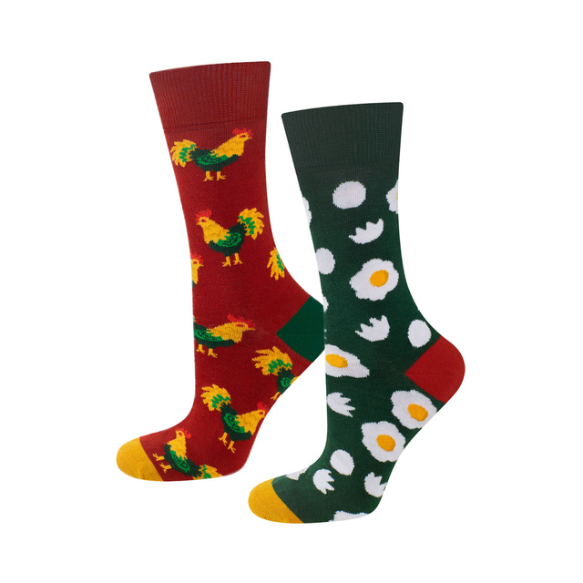 Men's colorful SOXO GOOD STUFF socks hen