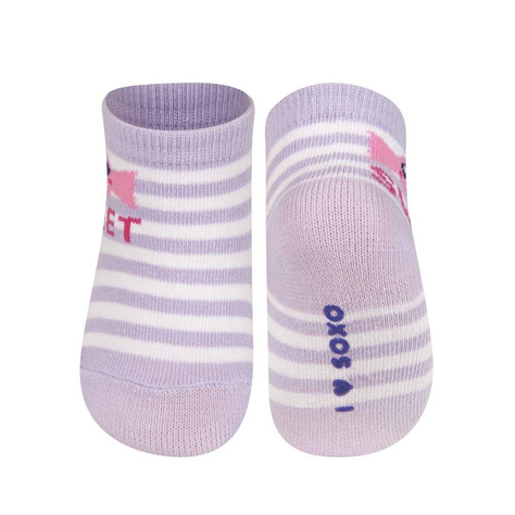 Set of 6x SOXO white baby socks with ABS inscriptions