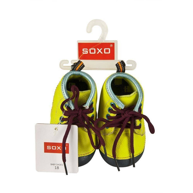 OUTLET Buty dziecięce SOXO skórzane zielone