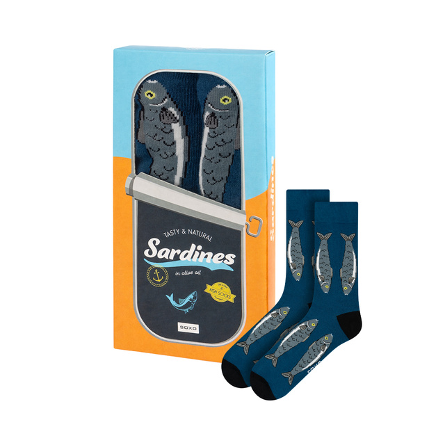 SOXO men's socks sardines in a pack