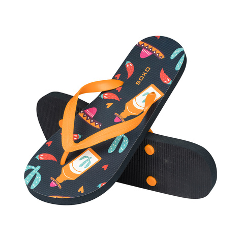 Comfort Women's and Men's Beach Flip-flops SOXO | Happy Teqila & Mexico | Perfect for Beach Holidays and Swimming Pool