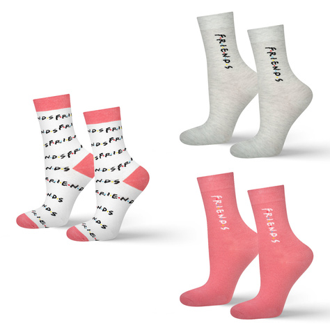 Set of 3x SOXO women's socks | happy socks | for a fan of the series Friends | gift | colors