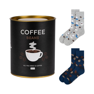 Set of 2x Soxo men's canned coffee socks
