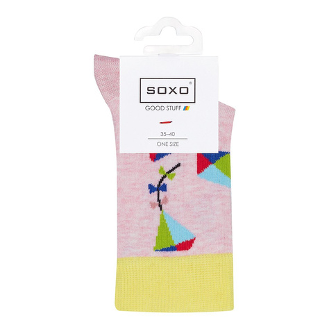 Colorful SOXO GOOD STUFF women's socks cotton kites