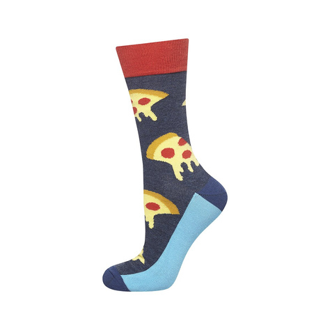 Set of 4x SOXO GOOD STUFF men's socks in a pizza box