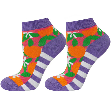 Colorful women's socks SOXO funny oranges