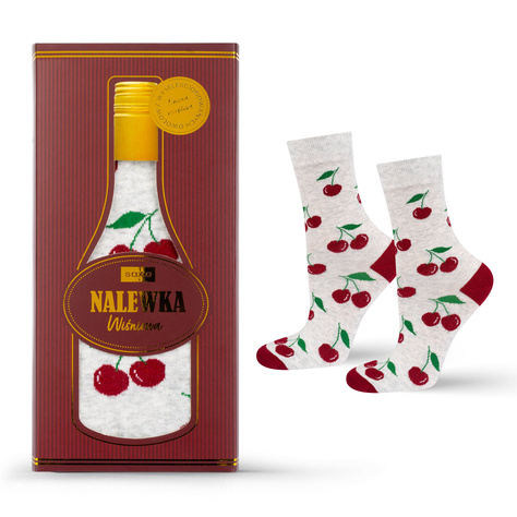 SOXO women's socks cherry tincture