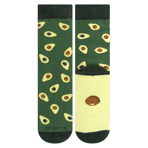 Set of 2x Women's Socks | Men's SOXO | Canned Pineapple | Boxed Avocado | Fun Socks for Her | Unisex for Him