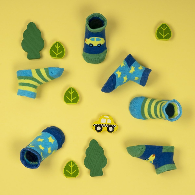 Zestaw 3x Skarpetki niemowlęce kolorowe SOXO frotki