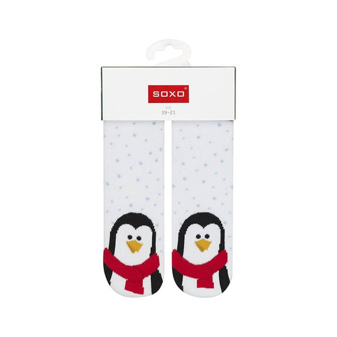 White SOXO baby socks penguin Holidays Christmas Gift