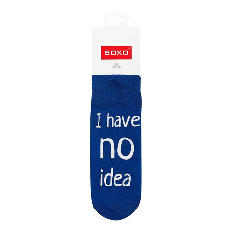 Men's long SOXO socks with inscriptions happy gift