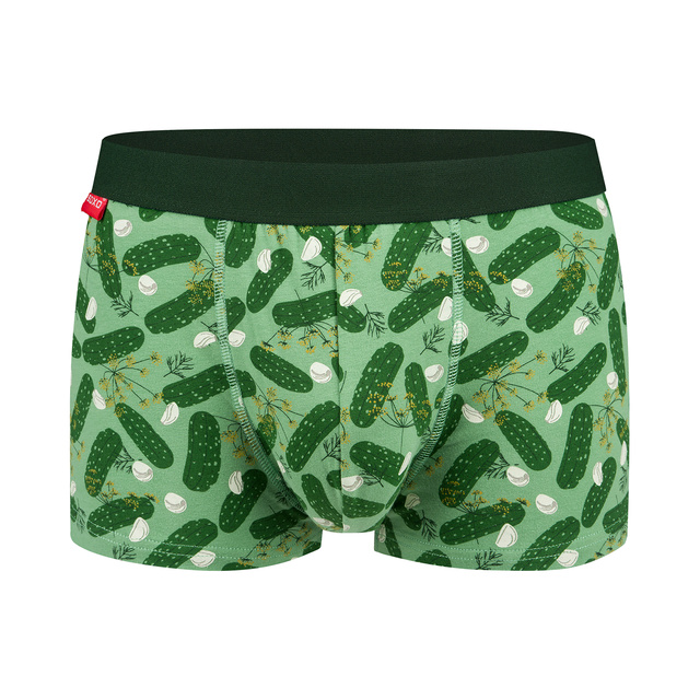 Men's boxer shorts Cucumbers in a SOXO jar Cheerful underwear a gift for him