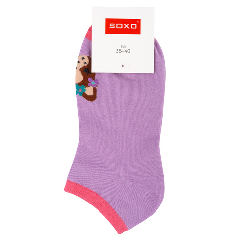 Set of 5x SOXO women's colorful feet dogs