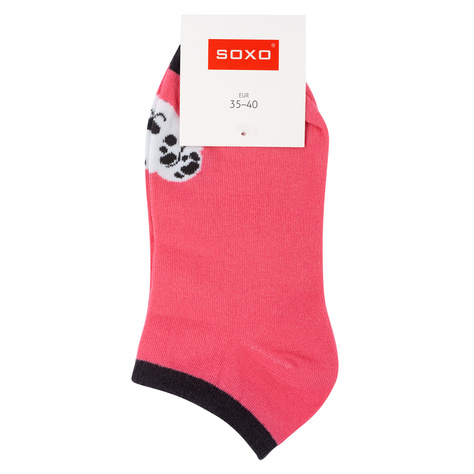 Set of 5x SOXO women's colorful feet dogs