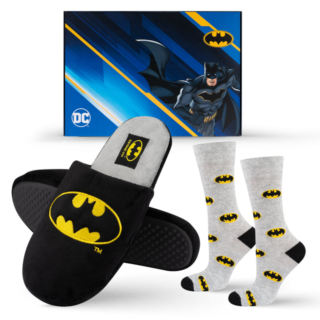 Zestaw Skarpetki + Kapcie Batman
