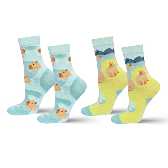 SOXO Women's Men's Capybara Bath Socks - 2 