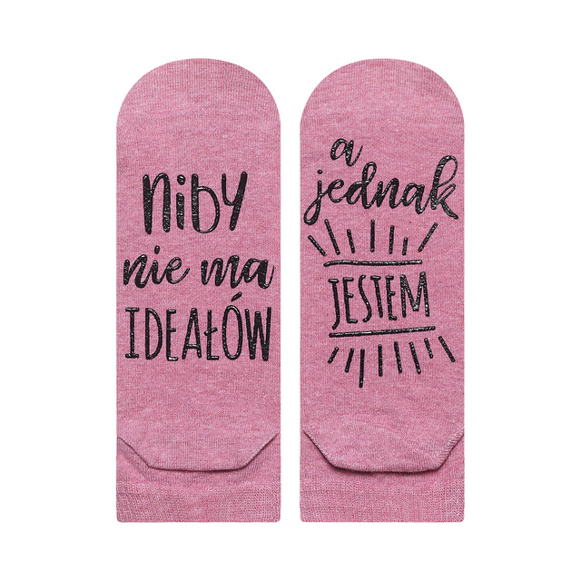 Set of 4x Colorful SOXO women's socks with funny Polish inscriptions